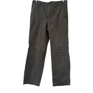 Express Mens Herringbone Chino Pants Charcoal Gray Straight Leg 32x34 Cotton